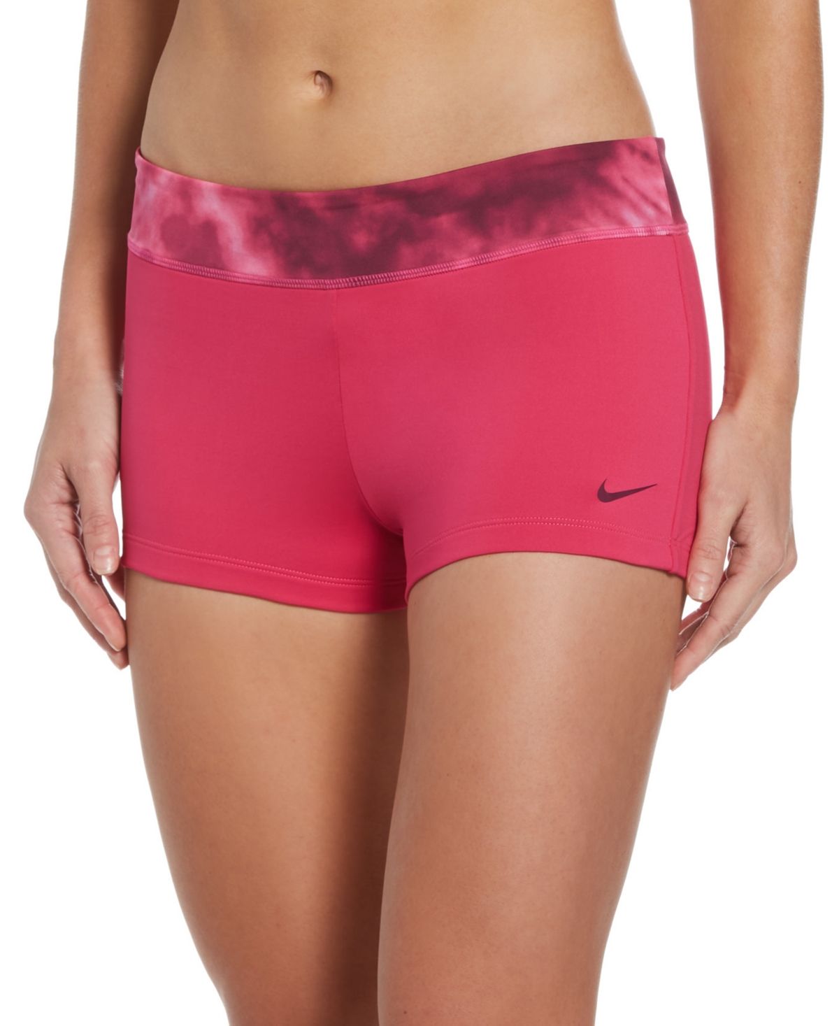 Nike Tie-Dyed Waistband Kick Swim Shorts Women's Swimsuit | Macys (US)