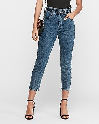 Super High Waisted Original Cinched Mom Jeans | Express