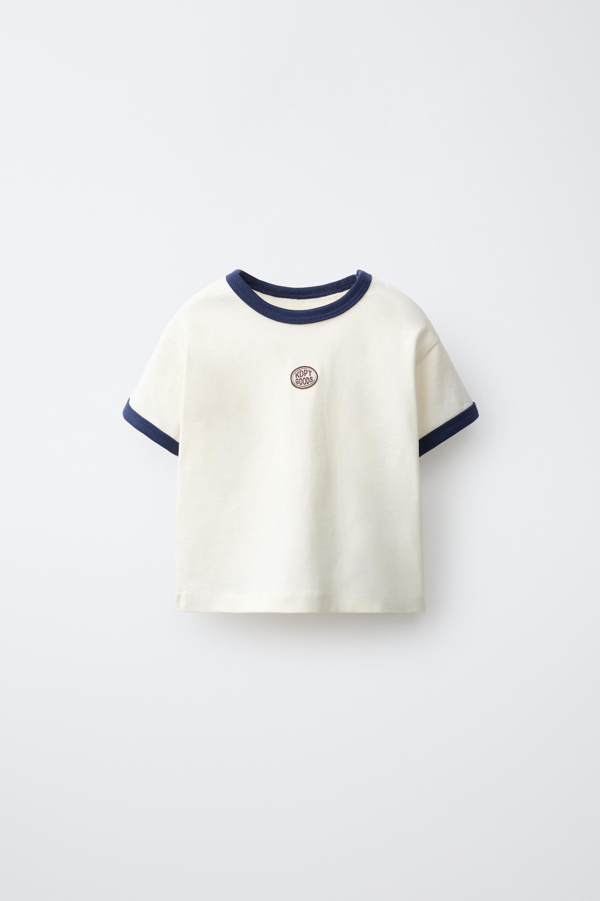 CONTRAST PIPED T-SHIRT | Zara US