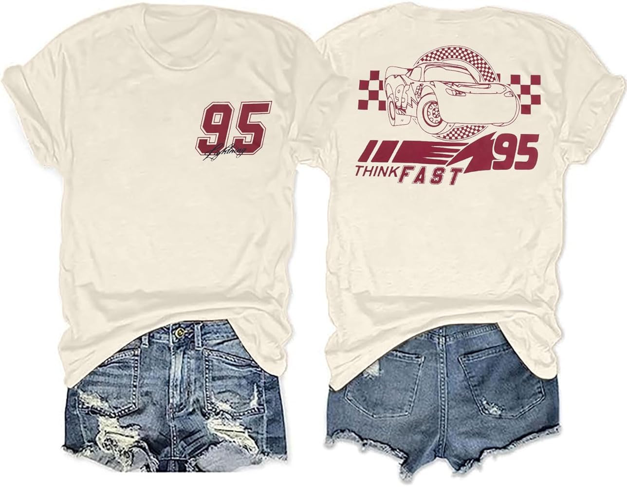 Car Shirts for Women Magic Kingdom Tops Car Racer T-Shirts Vacation Trip Short Sleeve Shirt | Amazon (US)