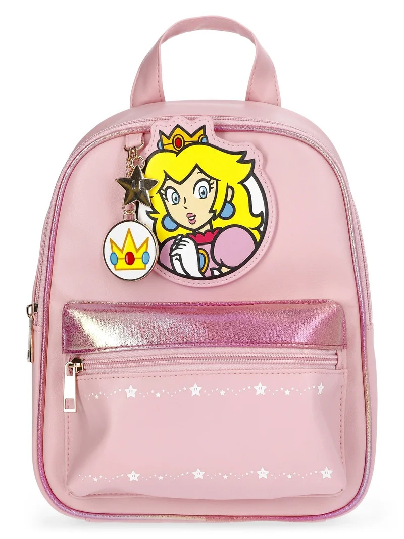 Nintendo Super Mario Princess Peach Women's 11" Mini Backpack, Pink | Walmart (US)