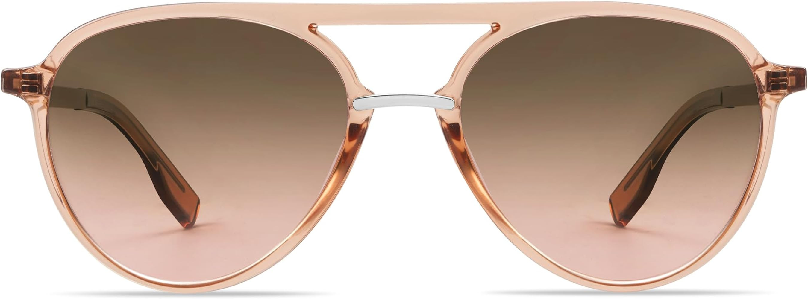 SOJOS Retro Aviator Polarized Sunglasses for Women Men Double Bridge Ladies Shades | Amazon (US)