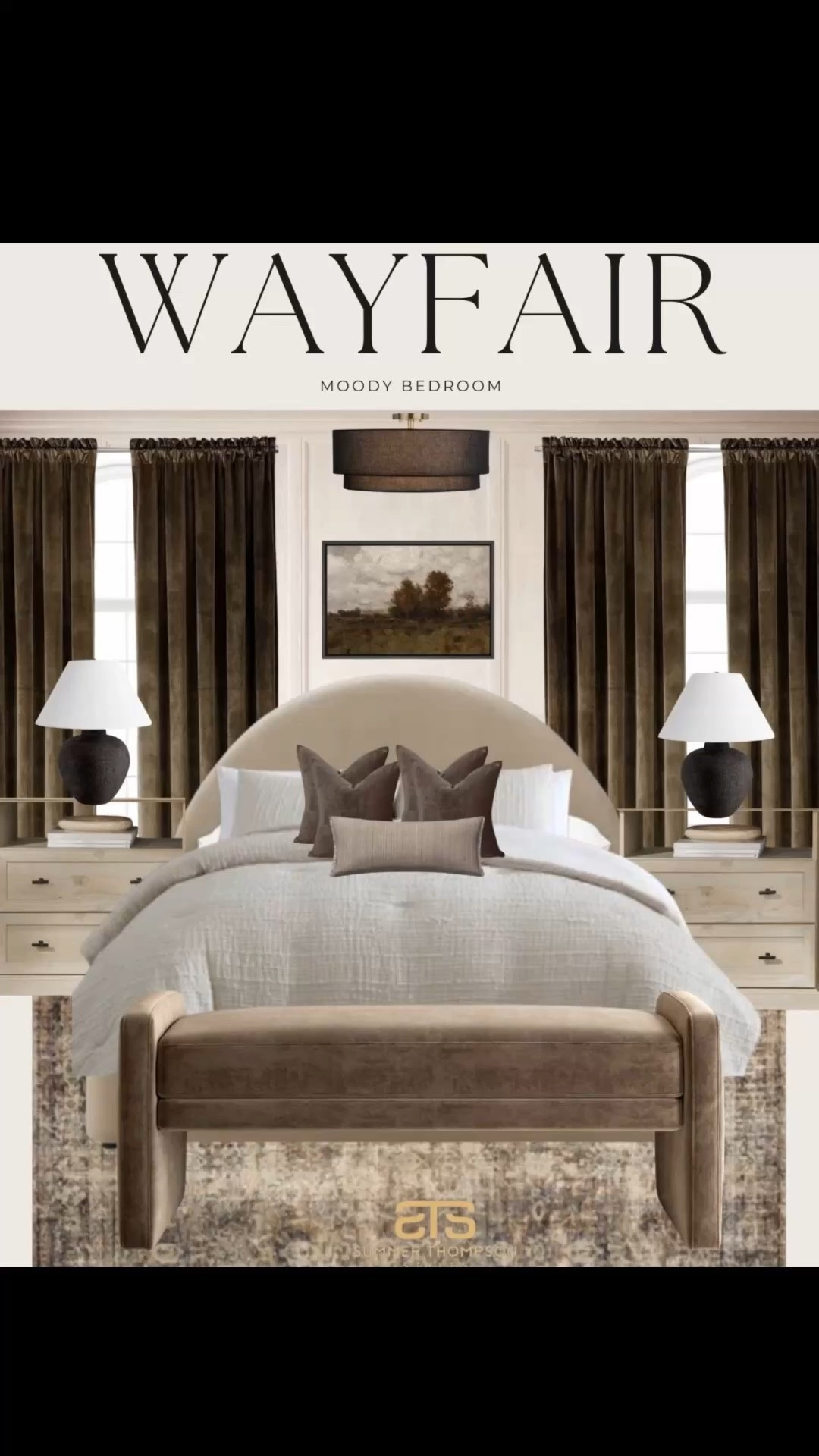 Moody, cozy, and timeless ✨ This Wayfair bedroom setup is all about layering rich textures, warm tones, and elevated details. From the plush bedding to the statement velvet curtains, every piece creates that serene yet sophisticated vibe.

#WayfairBedroom
#MoodyBedroomDesign
#NeutralHomeDecor
#BedroomInspo2025
#WayfairHome
#CozyMinimalist
#InteriorDesignOnABudget
#EarthToneBedroom
#WayfairFinds
#HomeStyleFavorites


#LTKStyleTip 

#LTKHome #LTKFindsUnder100