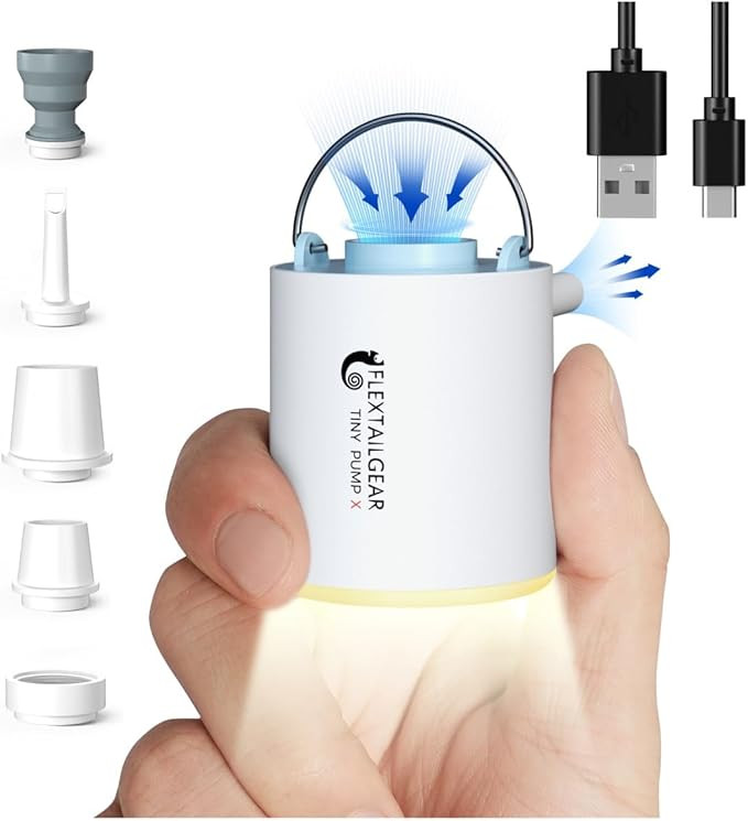 FLEXTAILGEAR Tiny Pump X Portable Air Pump+ Camping Light Ultra-Mini Air Pump with 1300mAh Batter... | Amazon (US)