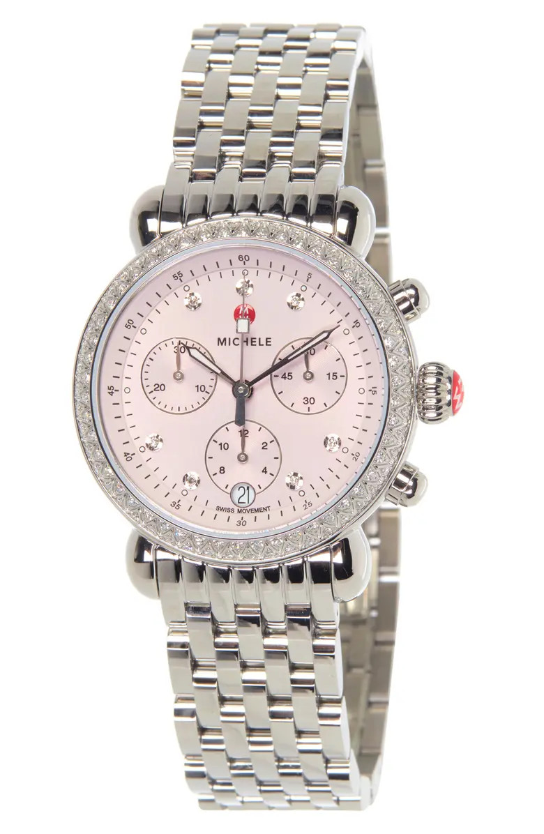 Women's CSX Diamond Bezel 3-Hand Bracelet Watch, 38mm - 0.62 ctw | Nordstrom Rack
