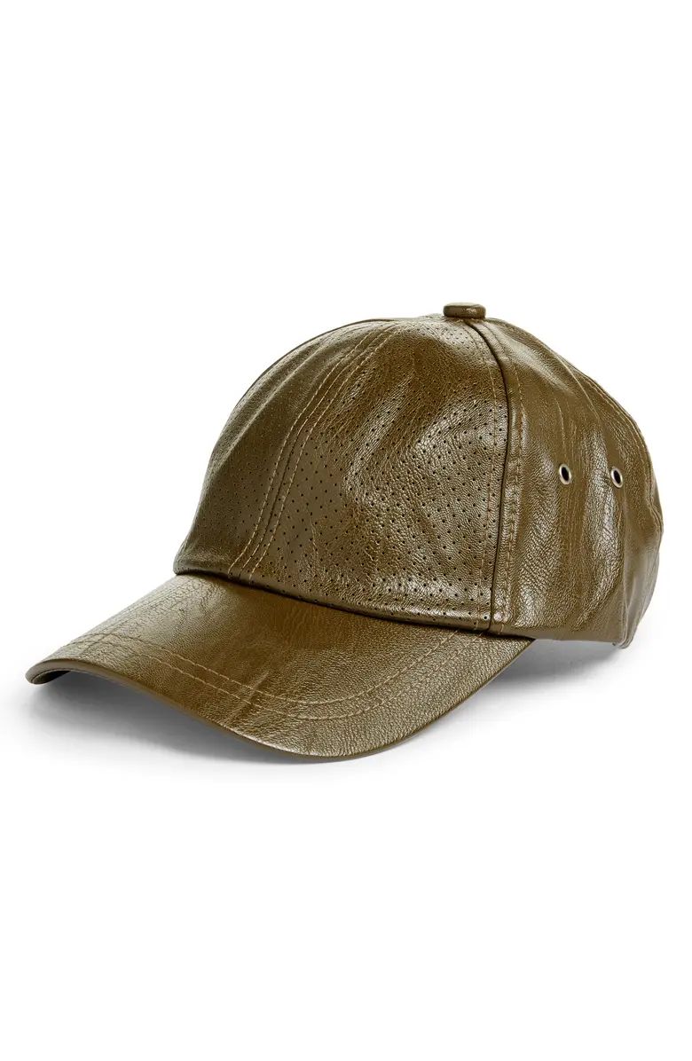 Faux Leather Baseball Cap | Nordstrom