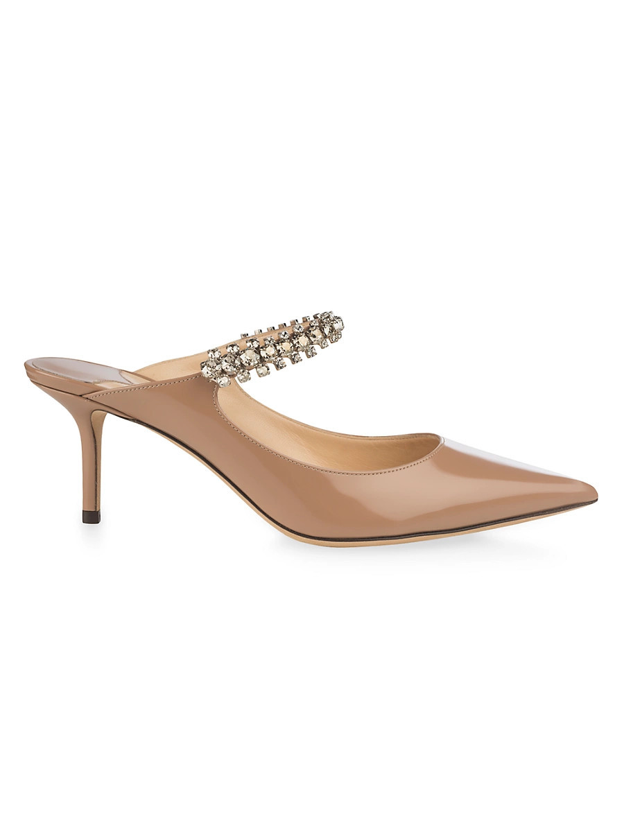 Women's Bing 65MM Embellished Patent Leather Mules - Ballet Pink - Size 9.5 | Saks Fifth Avenue