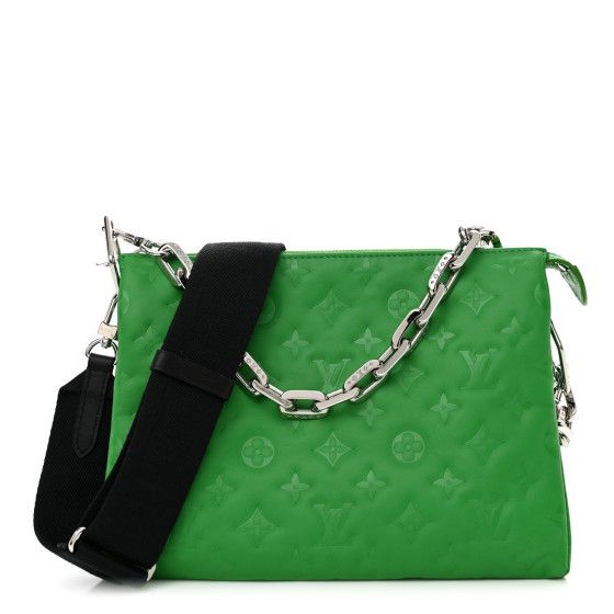 Lambskin Embossed Monogram Coussin PM LV Motion Green | FASHIONPHILE (US)
