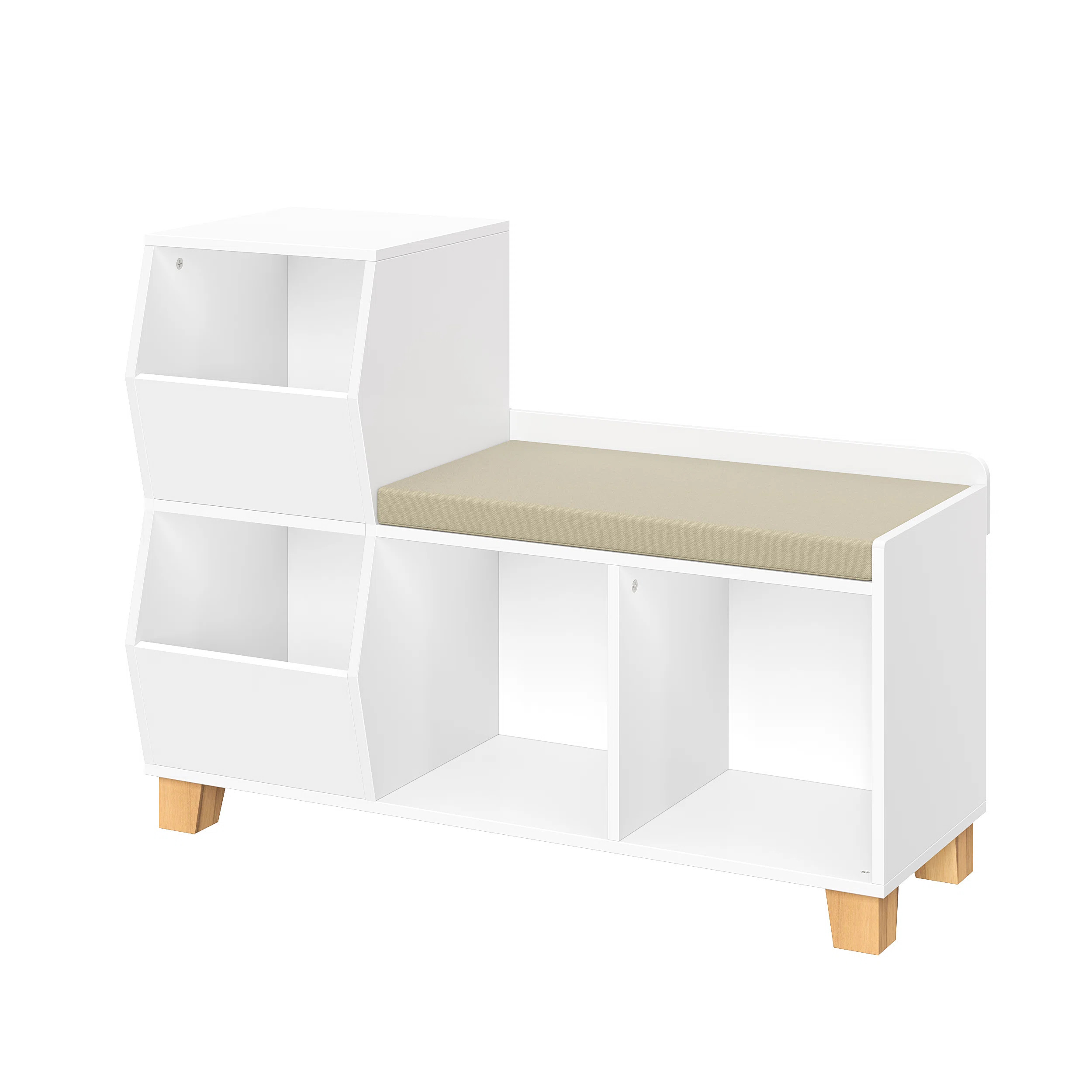 RiverRidge Home RiverRidge Kids Catch-All Cubby Storage Organizer Bench with Toy Storage Shelves ... | Wayfair North America