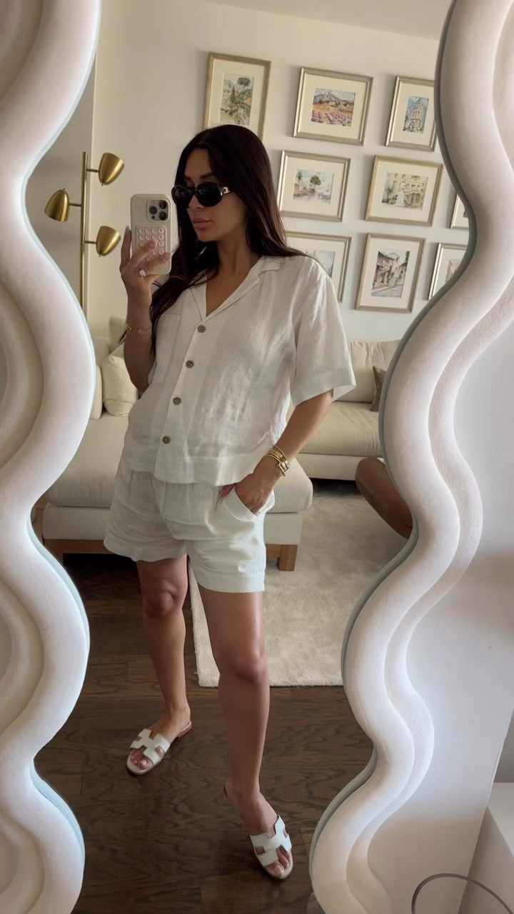 Bagel run fit in this comfy linen set (not maternity) but super bump friendly. Wearing size S, shop below

#LTKStyleTip