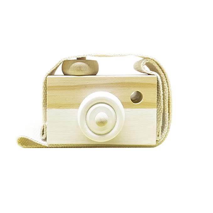 Baby Toy Wooden Mini Camera Toy, Baby Kids Cute Mini Sharpe Toy, Neck Hanging Photographed Props ... | Amazon (US)