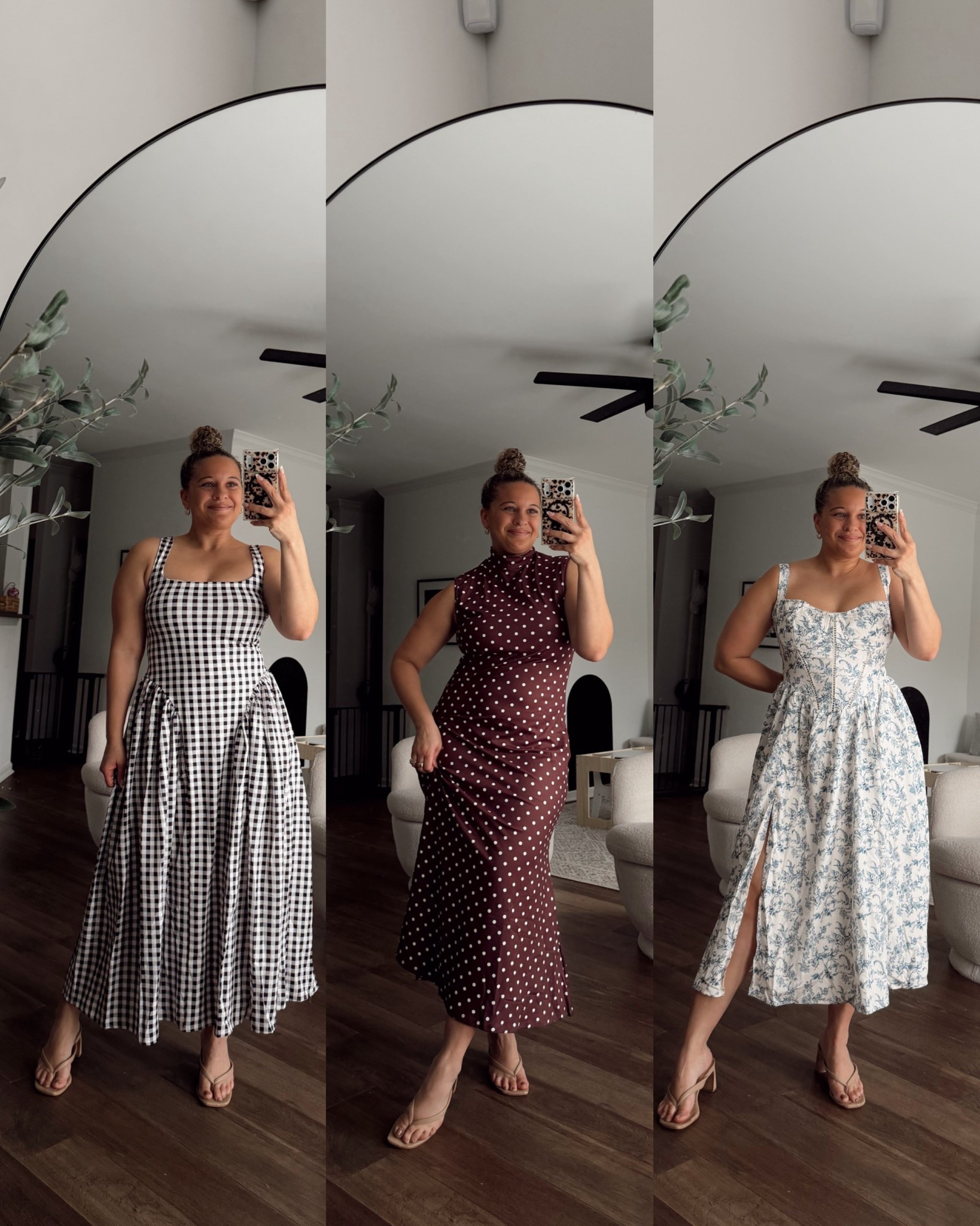 Spring occasion dresses ✨ wearing an XL (need to do a L in the blue floral runs a little big)