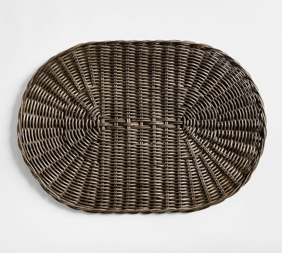 Handwoven Wicker Oval Placemat | Pottery Barn (US)