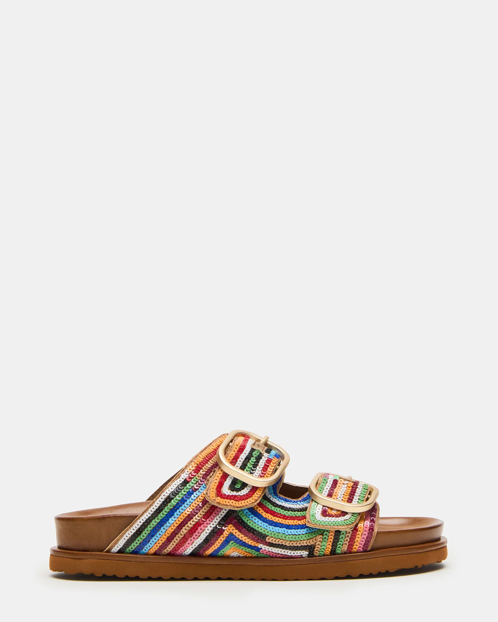 Steve Madden Women's Tourist Multi Color Slide Sandals - Size 7.5 - Synthetic | Steve Madden (US)