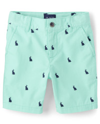 Boys Bunny Chino Shorts - aqua | The Children's Place