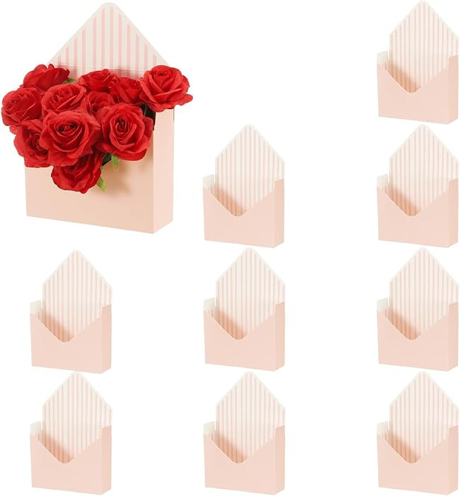 PATIKIL Florist Bouquet Envelope Box, 10 Pack Flower Bouquet Package Gift Folding Paper Boxes for... | Amazon (US)
