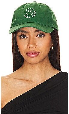 Lovers and Friends I Don't Work Here Hat in Green from Revolve.com | Revolve Clothing (Global)