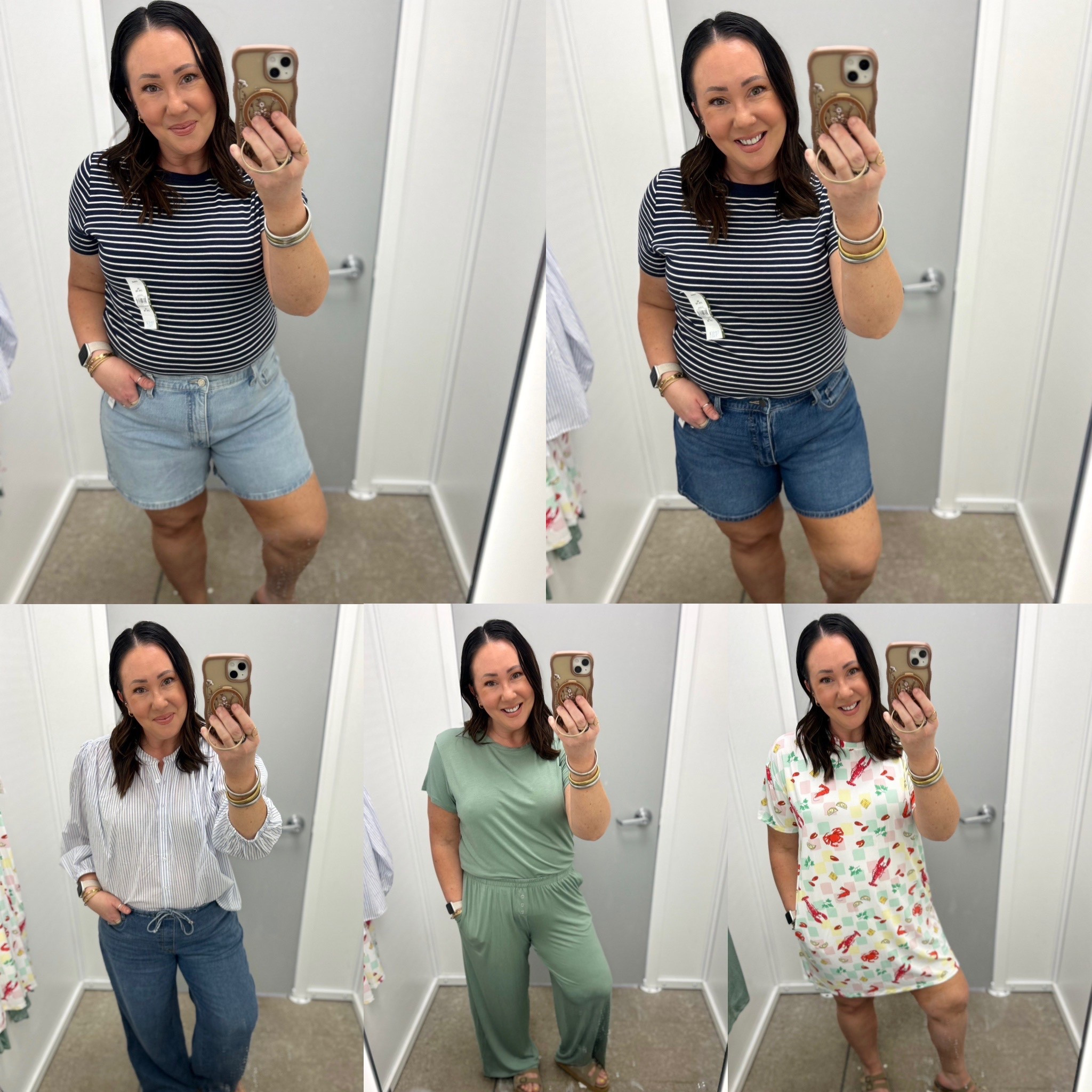 Midsection friendly Walmart! XL ribbed tee. Size 16 dark wash denim shorts. Size 18 light wash denim shorts. XL button down top. XL sleep tee. Large matching sleep pants. L/XL sleep shirt.  XL wide leg jeans.  

#LTKPlusSize #LTKMidsize #LTKOver40