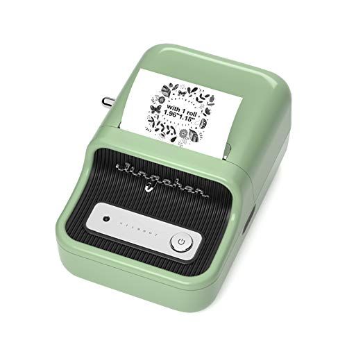 NIIMBOT B21 2 Inch Thermal Label Maker with 1 Roll Free Tape Auto Identification for Home Office Organization Commercial Use Business Price Gun Label Printer Shipping Label Tag Writer (Green) | Amazon (US)
