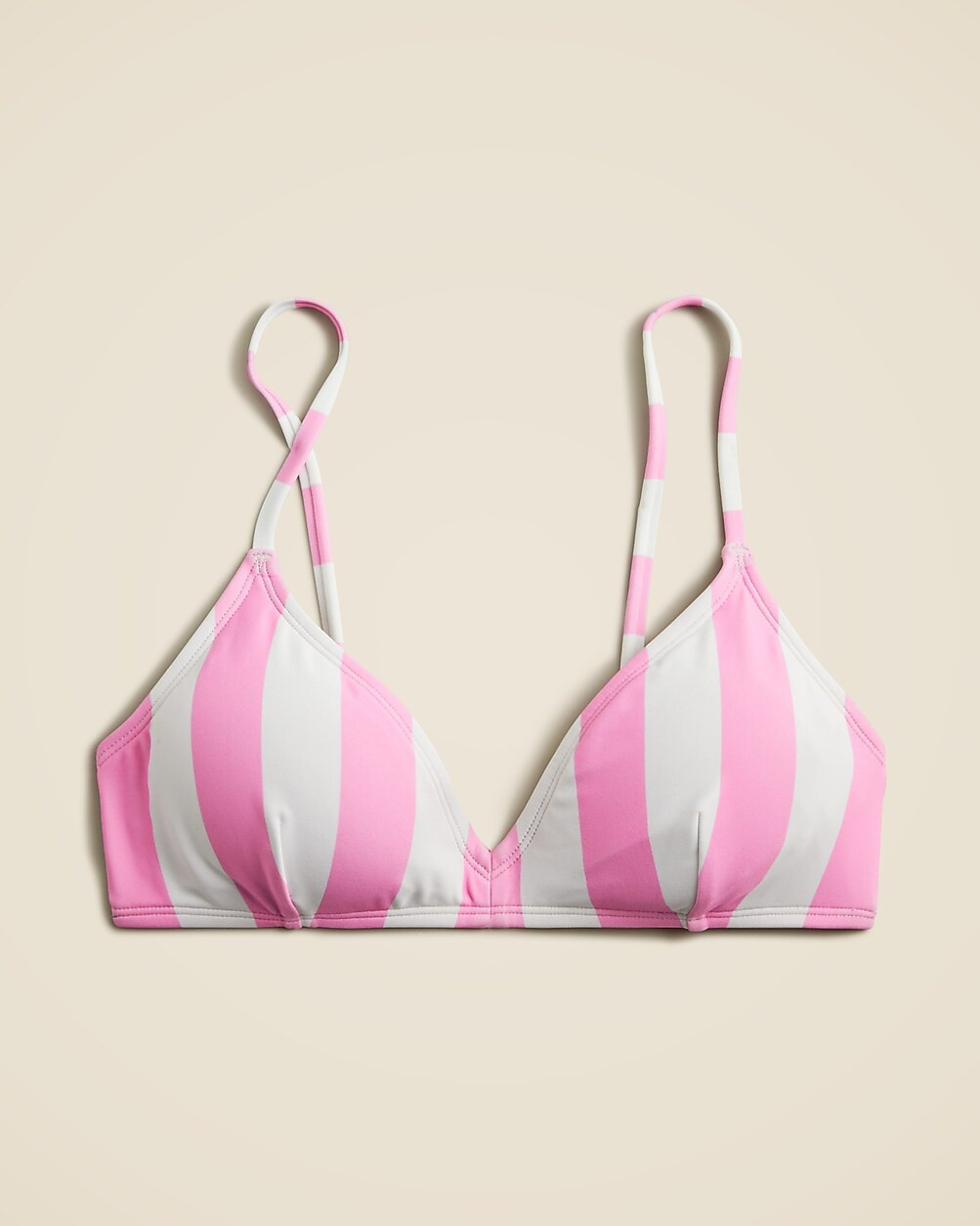 French bikini top in pink stripe | J. Crew US