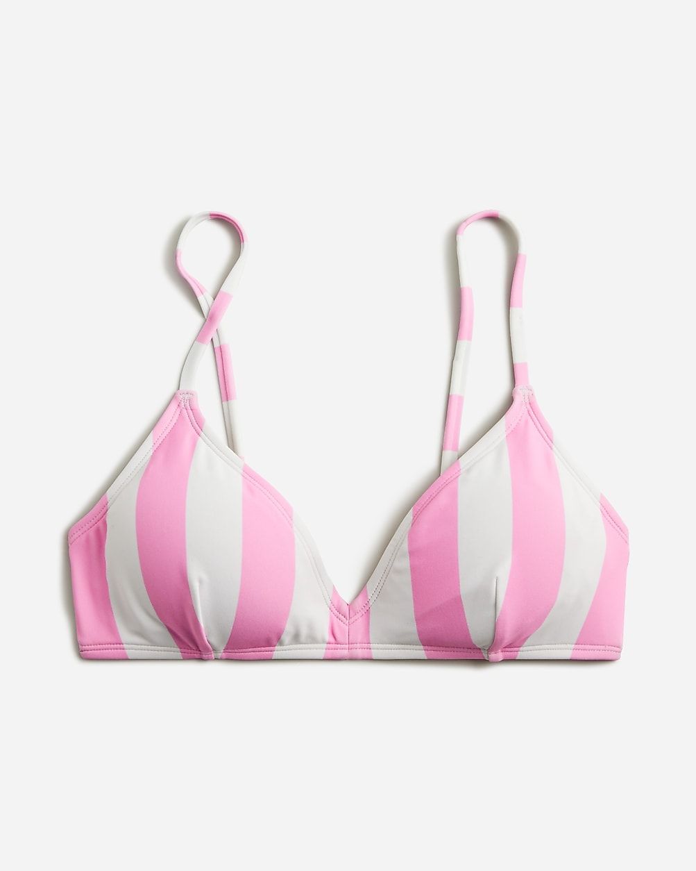 French bikini top in pink stripe | J.Crew US