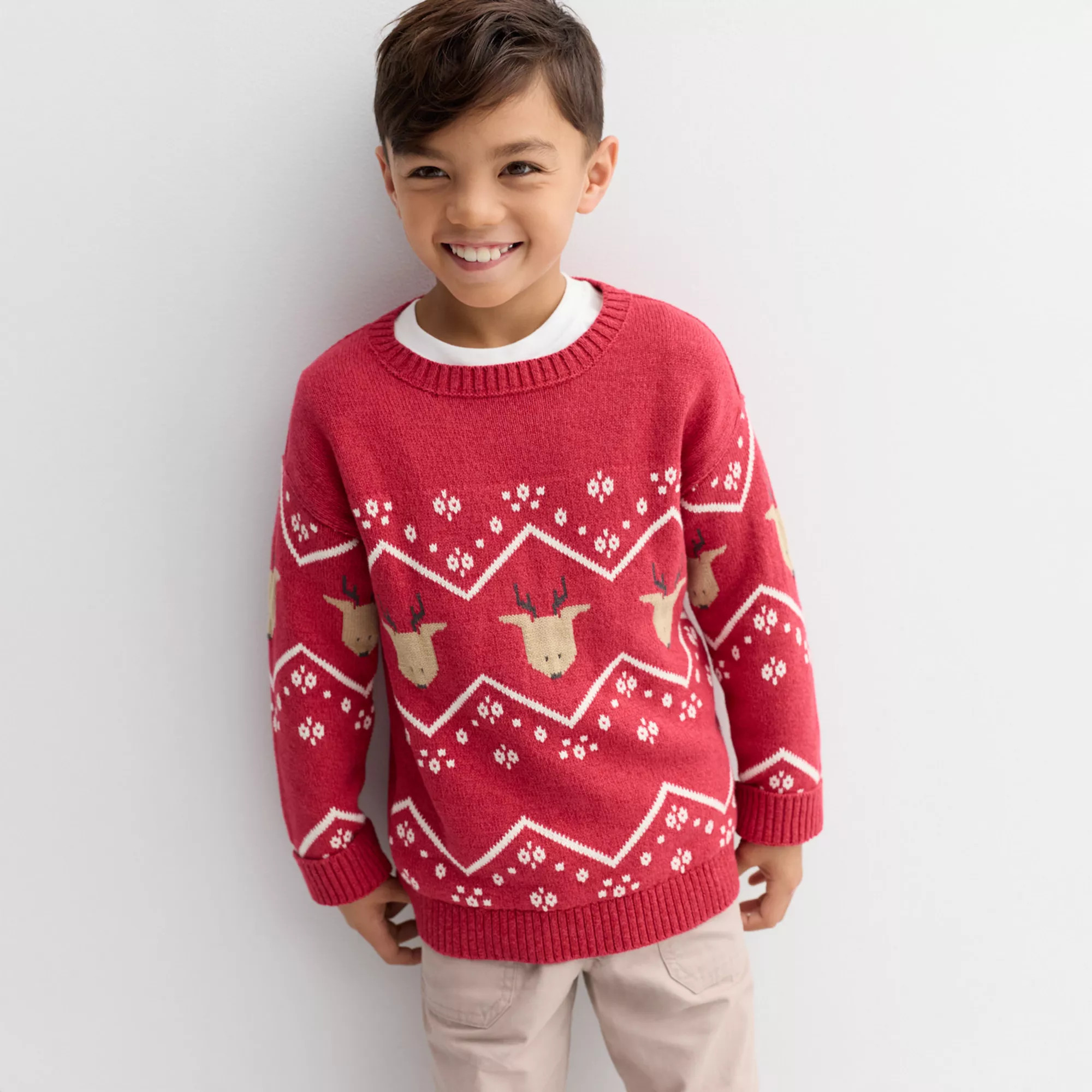 Boys 4-14 Carter's Holiday Reindeer Graphic Sweater | Kohl's