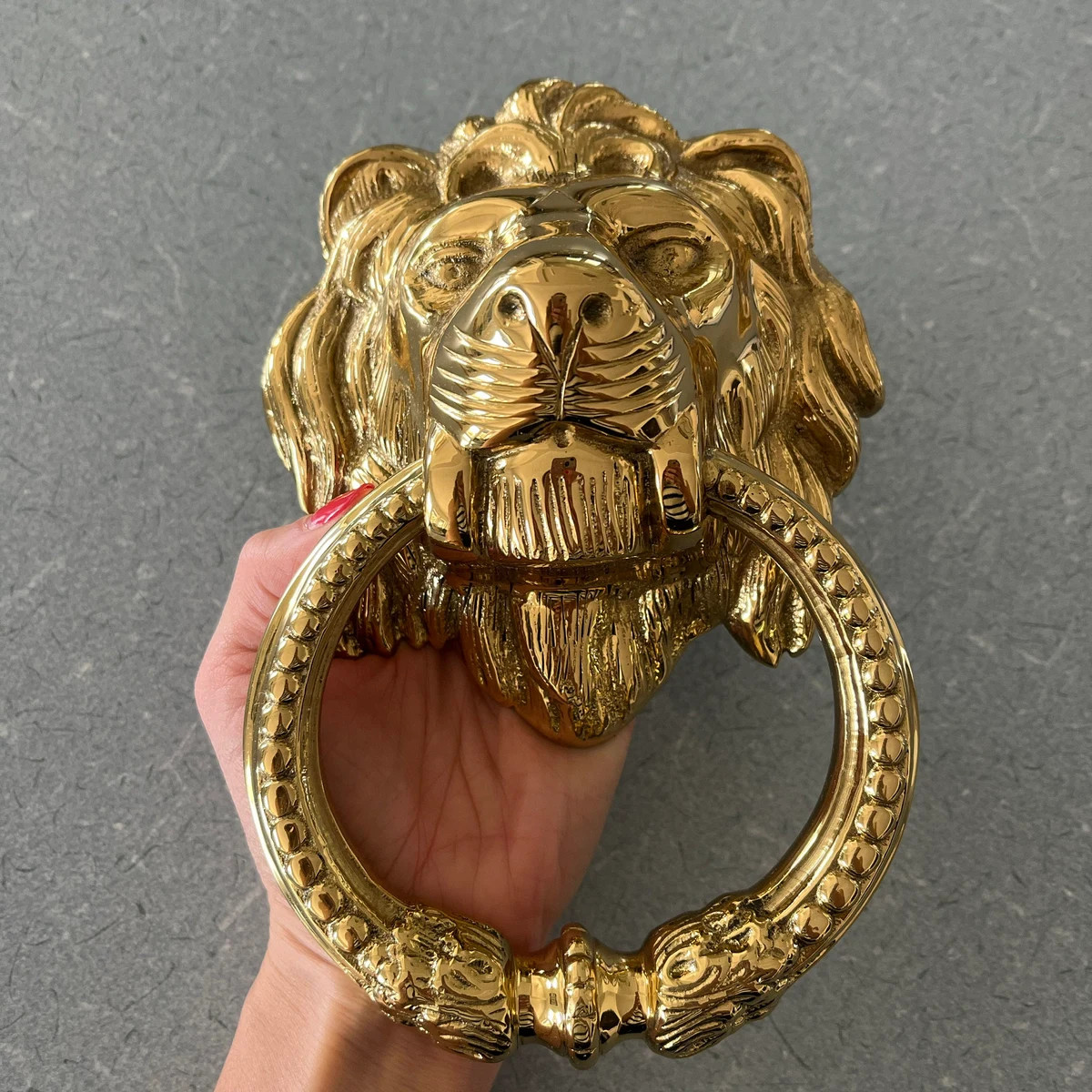 Vintage Solid Brass Lion Head Door Knocker | Etsy (US)
