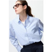 Uniqlo - Cotton Shirt (stripe) - Blue - XXS | UNIQLO (UK)