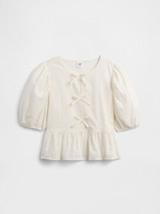 Kids Bow Peplum Top | Gap Factory | Gap Factory