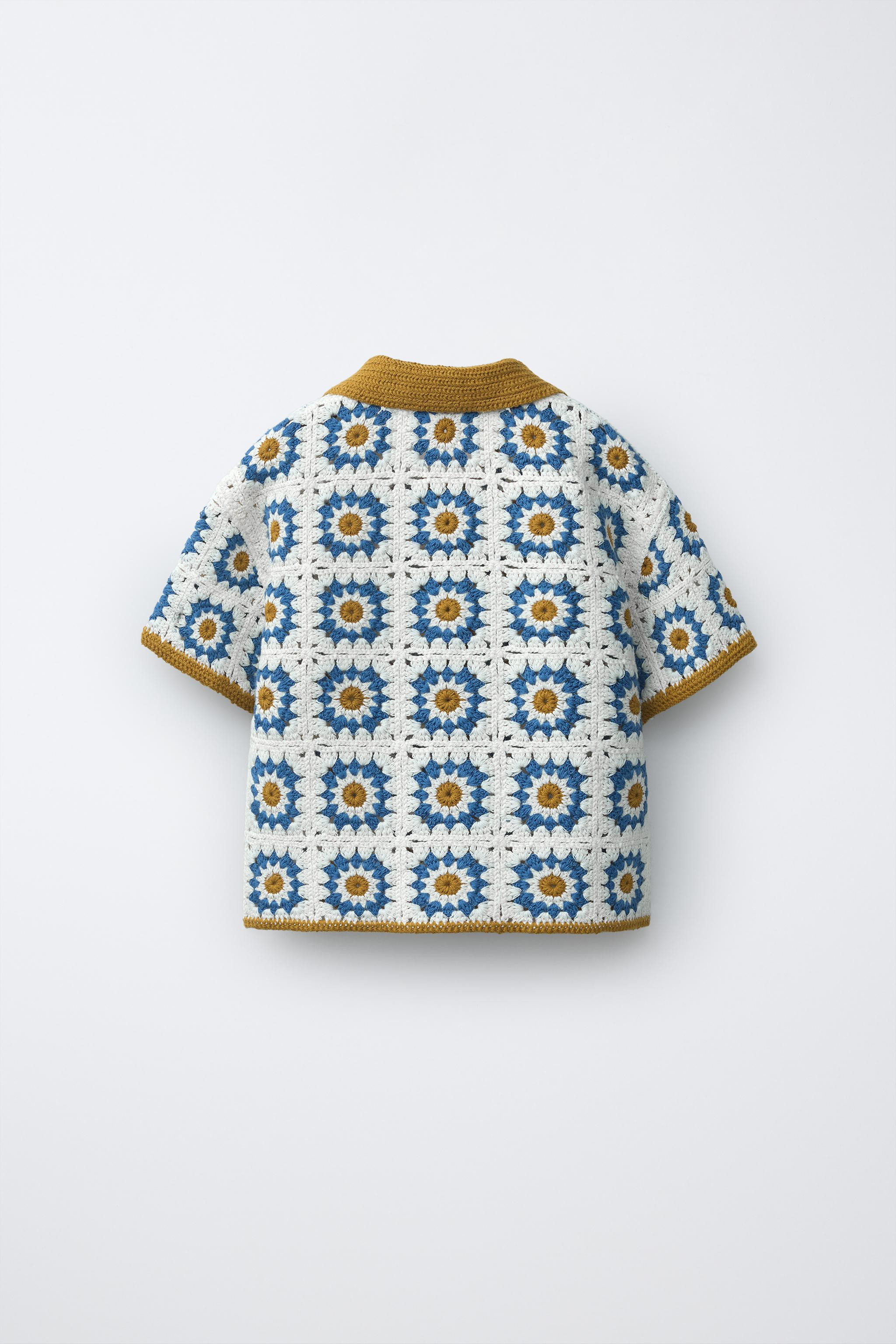 CROCHET SUN KNIT SHIRT | Zara US