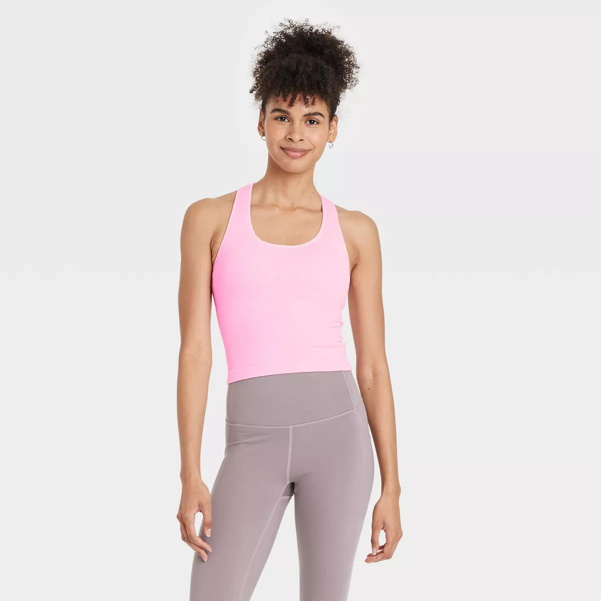 Women's Seamless Racerback Ribbed Tank Top - All In Motion™ | Target
