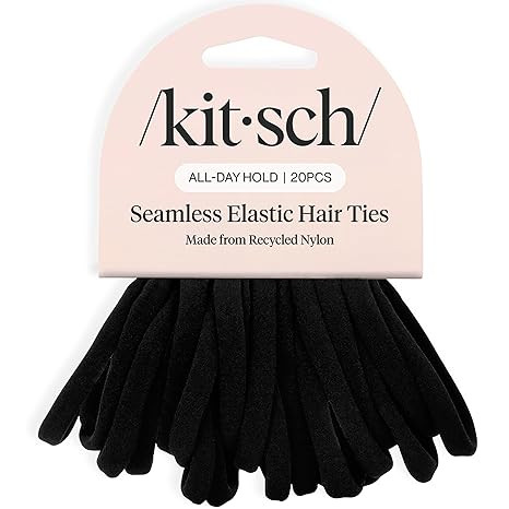 Kitsch Nylon Hair Ties No Damage - Stretchable Hair Bands for Strong All-Day Hold, Ponytail Holde... | Amazon (US)