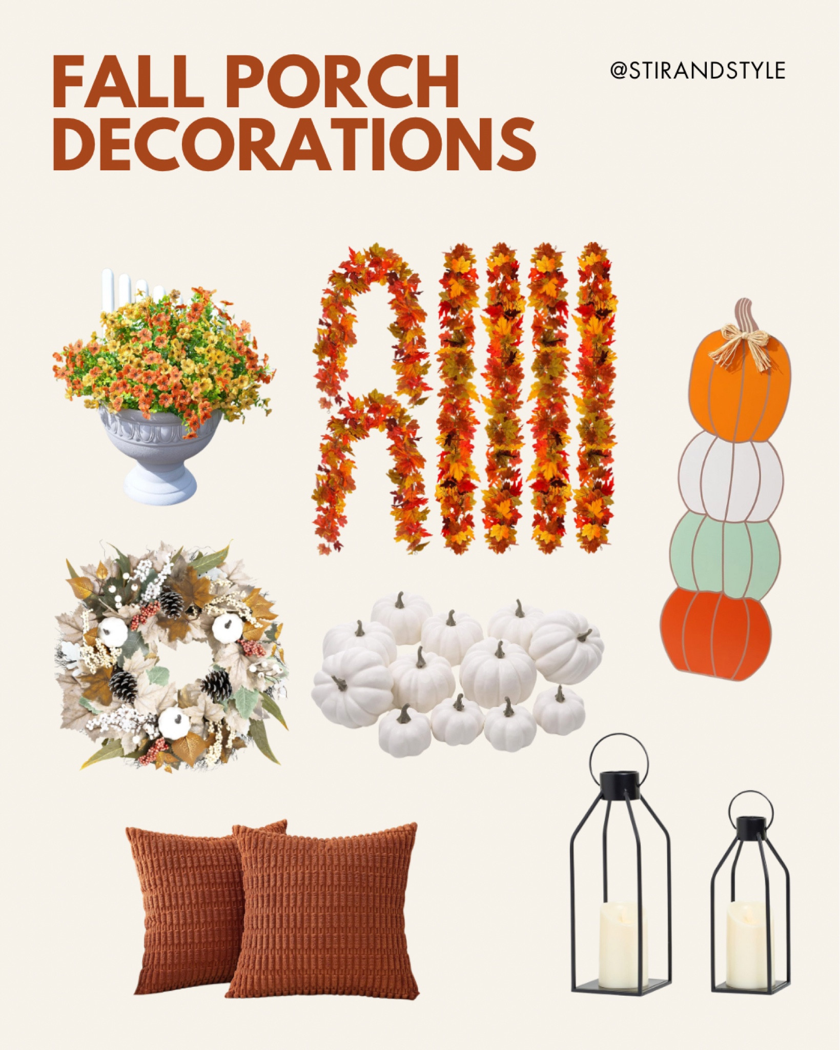 Create that Fall feeling on your front porch with these adorable decorations! 🍂✨

#LTKFindsUnder100 #LTKHome #LTKSeasonal