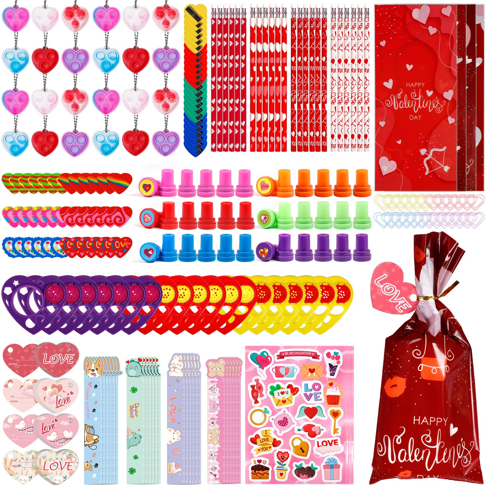 pozemu 264PCS Valentines Day Gifts for Kids School Prize Classroom Exchange Party Favors Bulk 24P... | Amazon (US)