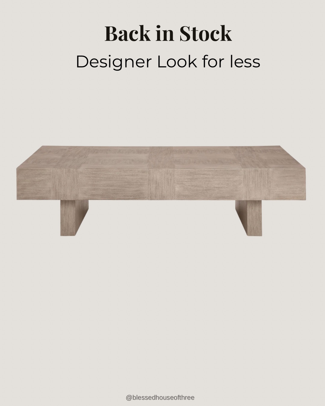 Designer-inspired coffee table that just came back in stock and looks far more expensive than it is. The light oak finish, wire-brushed texture, and chunky plinth base give this piece that high-end modern organic feel you see in designer homes, but at a much more attainable price point. Perfect for neutral living rooms, modern cozy spaces, and anyone looking for a statement coffee table that elevates the entire room.



#LTKSaleAlert #LTKHome