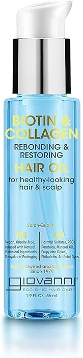GIOVANNI Biotin & Collagen Hair Oil - Rebonding & Restoring, Vegan, Cruelty-Free, Infused with Na... | Amazon (US)