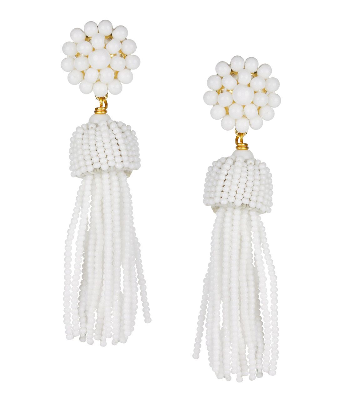 Tassel Earrings - White | Lisi Lerch Inc