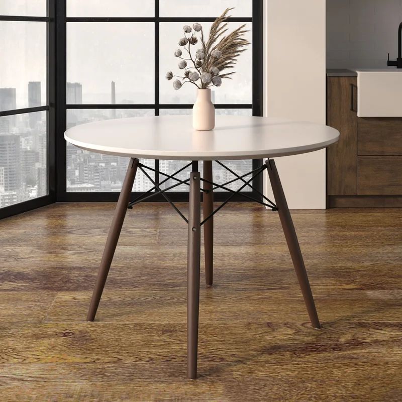 Traynor Round Solid Wood Base Dining Table | Wayfair North America