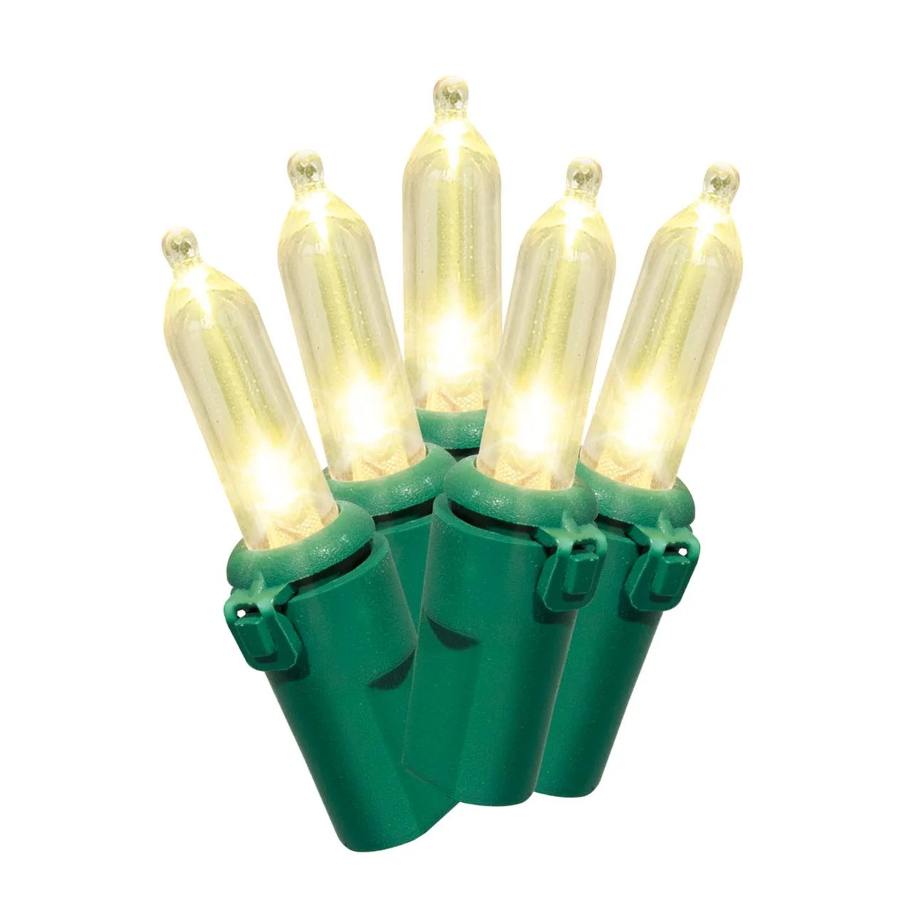 Holiday Time 50-Count Warm White LED Mini Christmas Lights, with Green Wire, 11 feet - Walmart.co... | Walmart (US)