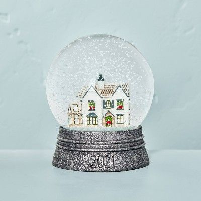 Seasonal 2021 Cottage Snow Globe - Hearth &#38; Hand&#8482; with Magnolia | Target