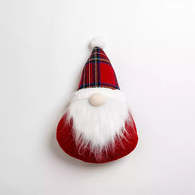 Red Plaid Santa Gnome Pillow | Kirkland's Home