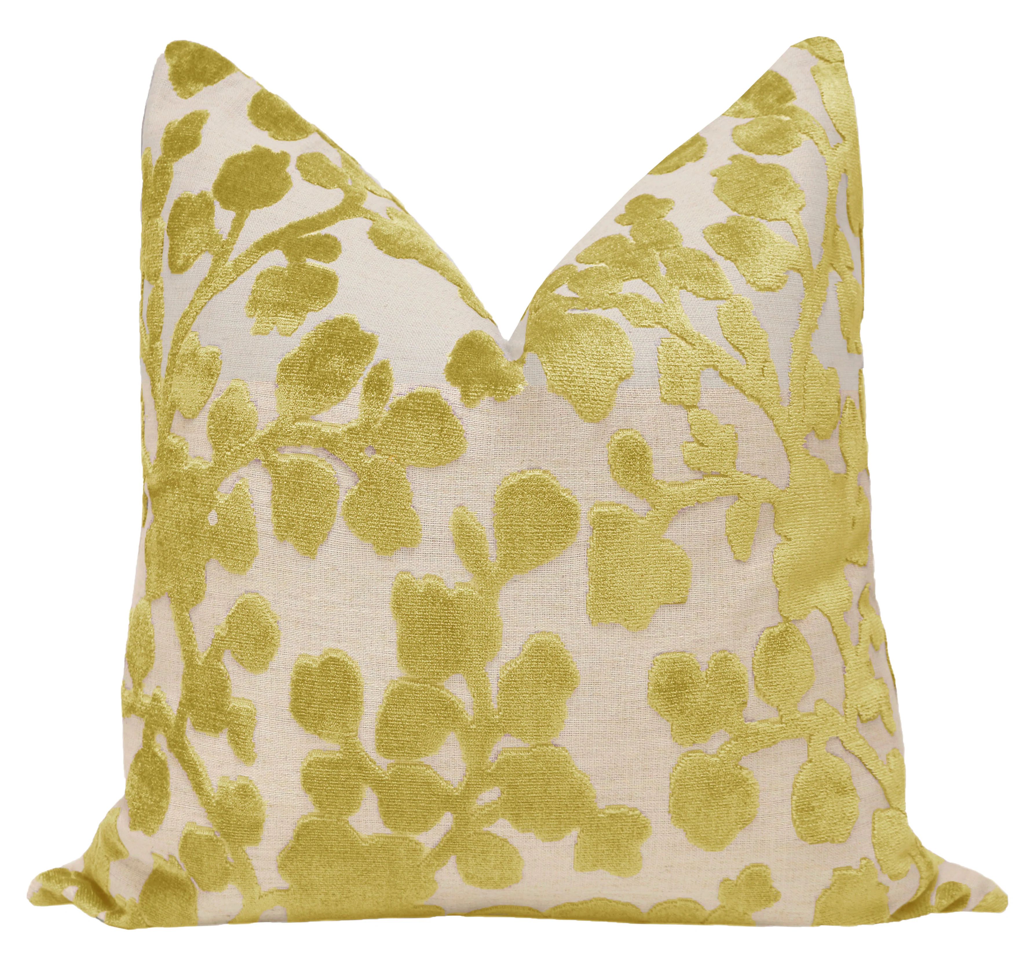 Blossom Cut Velvet // Chartreuse | LITTLE DESIGN COMPANY