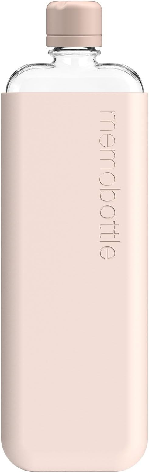 memobottle SLIM (Pale Coral) Bundle - 15oz (450ml) - Bottle, silicone sleeve & lid | Sleek, Slim ... | Amazon (US)