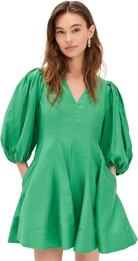 English Factory Women's Puff Sleeve Flare Mini Dress | Amazon (US)