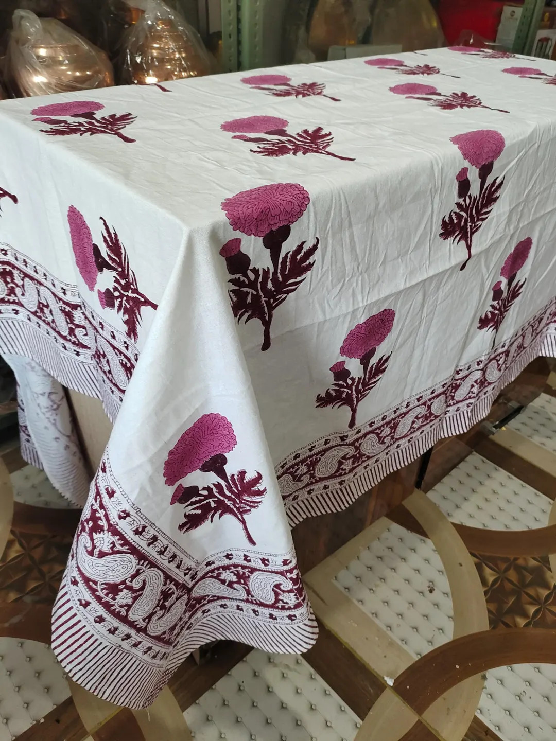 Easter Table Cloth - Indian Block Print Tablecloth - Cotton Table Cloth - Cotton Table Cover - Ov... | Etsy (US)