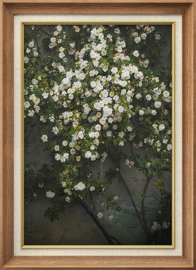 SIGNFORD Premium Framed Wall Art Blossom Tree Green Wild Flower Nature Wilderness Illustrations F... | Amazon (US)