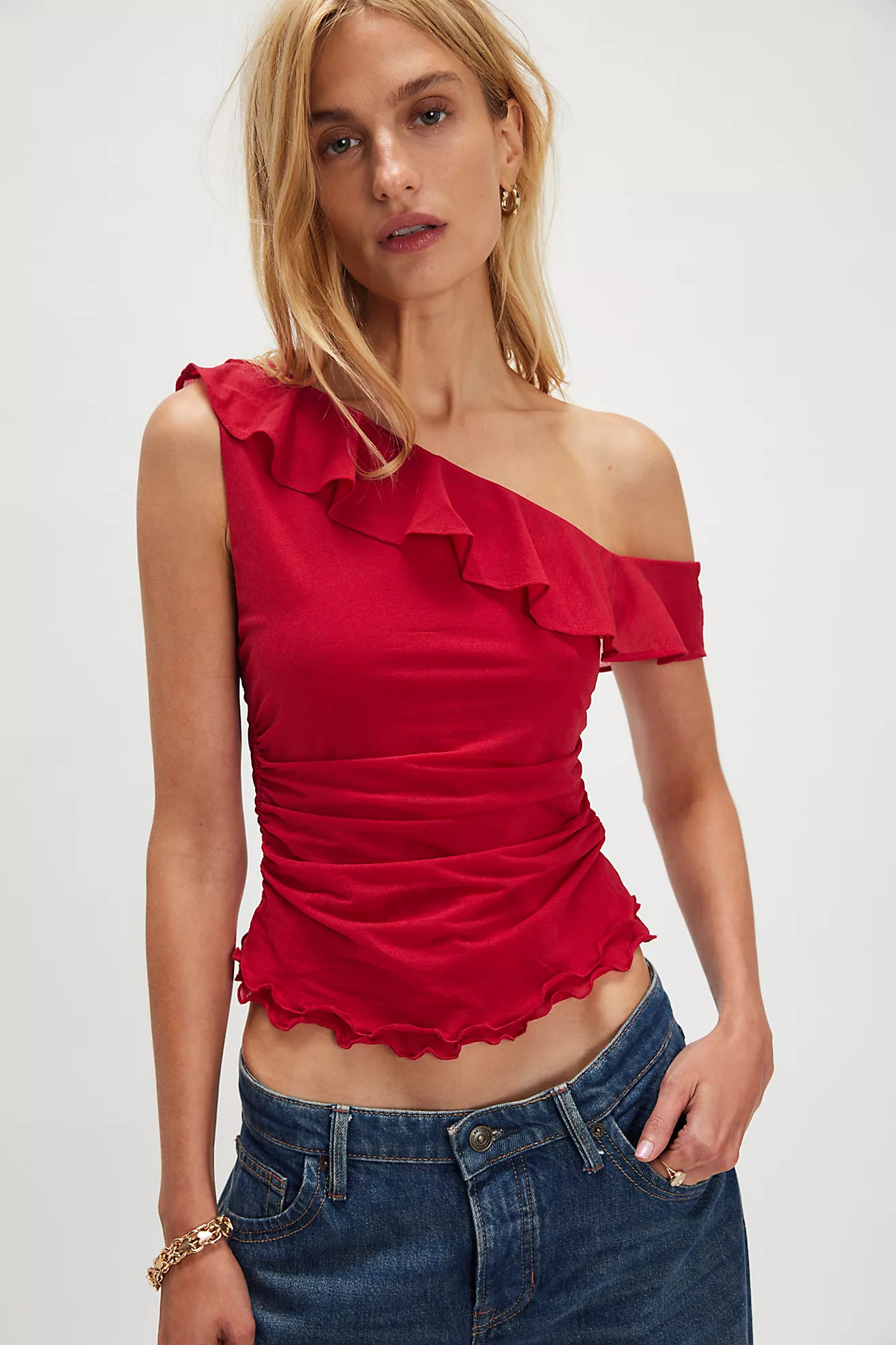 Isla Off-The-Shoulder Ruched Sleeveless Top | Free People (Global - UK&FR Excluded)