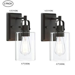 4.7 in. 1-Light Bronze Vanity Light (2-Pack) | The Home Depot