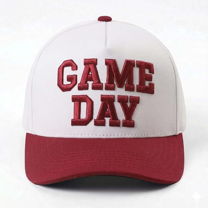 Game Day Hat for Women Men, Vintage Embroidered Football Basketball Cap, Adjustable Baseball Hat ... | Amazon (US)