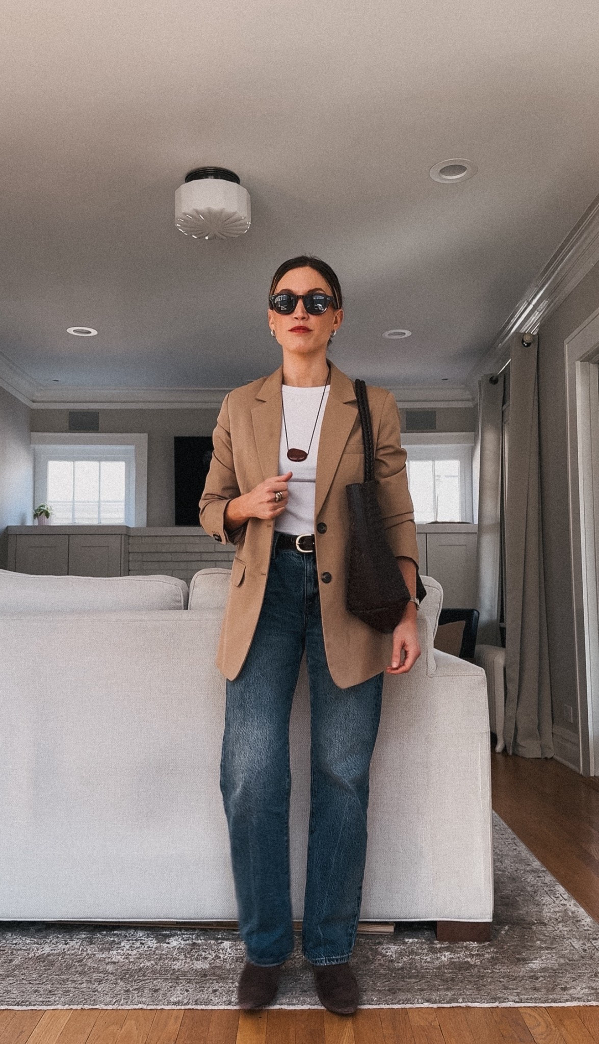 Look of the Day // 2.26

Madewell tee, XS, TTS for a slim fit. Everlane blazer, 0, TTS. Pistola denim, 25, TTS for a relaxed fit. Madewell boots, sold out in the brown suede, linking the same boots in leather. Madewell bag. Quince sunglasses. Quince earrings. Heaven Mayhem necklace  

#LTKPetite #LTKOver40 #LTKootd